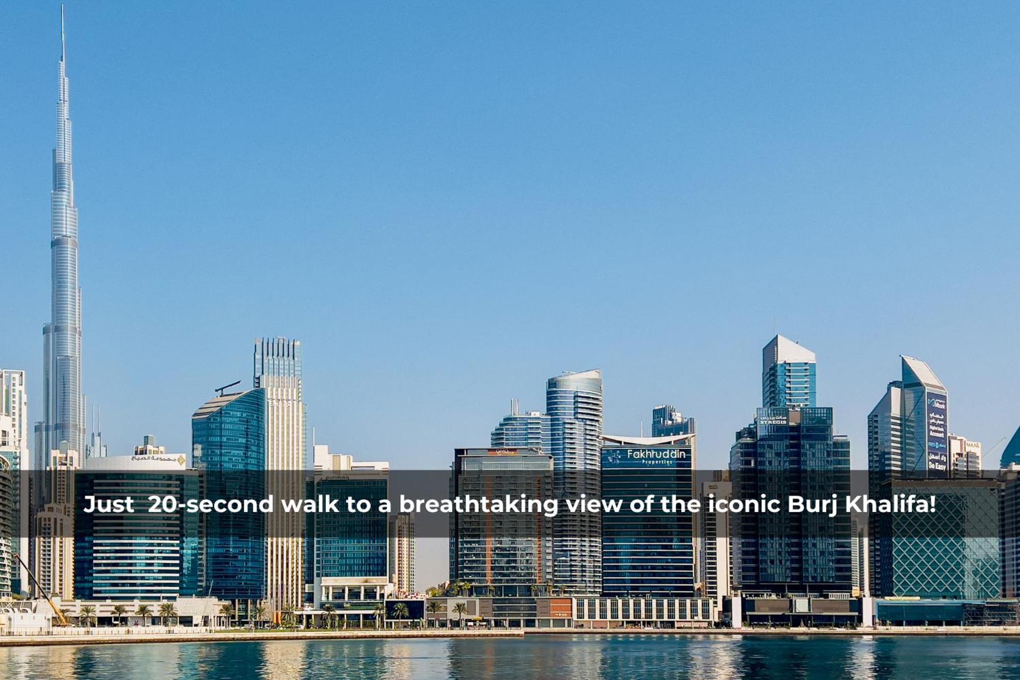 Canal Central Hotel Business Bay Dubai Exterior photo View of the Dubai skyline from the hotel